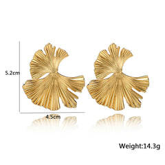 Gingko - Gold Plated Earrings