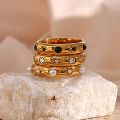 Universe- Gold Plated Rings