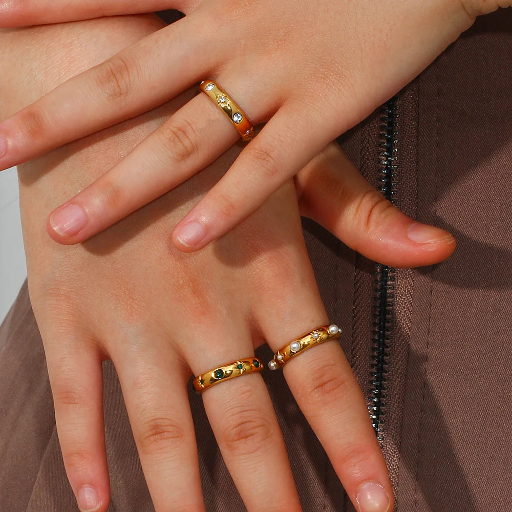 Universe- Gold Plated Rings