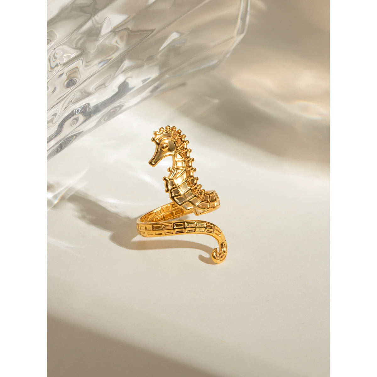 Seahorse - 18K Gold Plated Ring