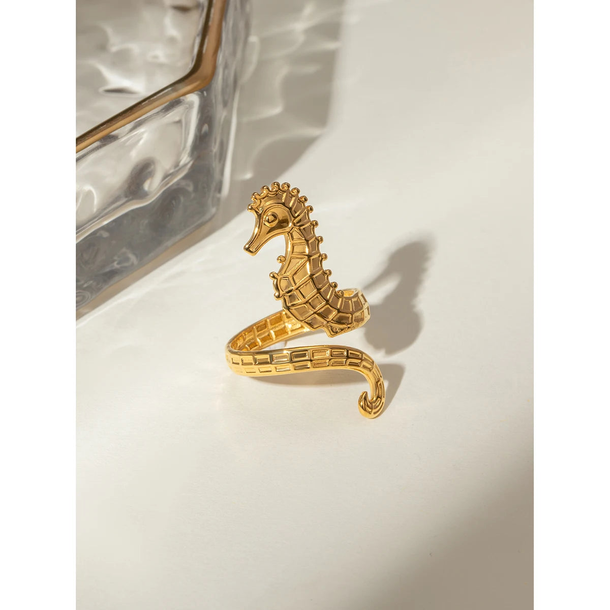 Seahorse - 18K Gold Plated Ring