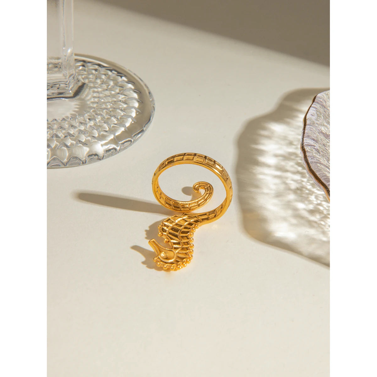 Seahorse - 18K Gold Plated Ring